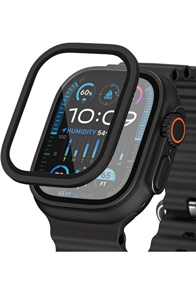 Choice10 واقي شاشة زجاجي أسود مقوى لساعة iWatch Ultra 3 مقاس 49 مم، مقاوم للخدش