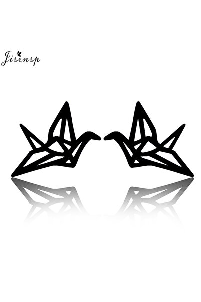 Choice41 Gold Color 091 Black Stainless Steel Earrings Geometric Women Men Sm...