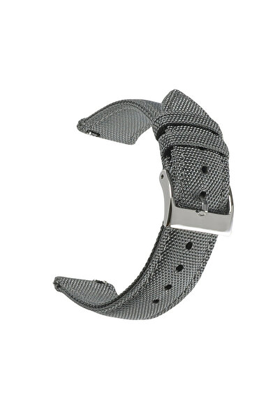 Choice39 سوار ساعة رمادي فاخر من قماش الشراع، مقاوم للماء، مصنوع من النايلون ...