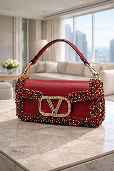 mothers dream ✨ LV Patent Leather Crystal Stone Luxury Bag – Diamond Edition ✨