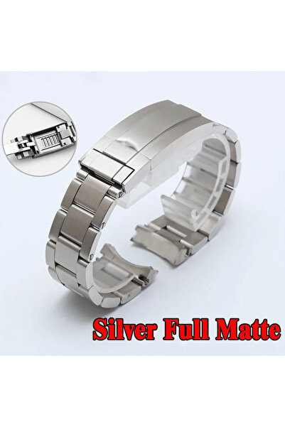 Choice سوار ساعة من الفولاذ المقاوم للصدأ الصلب بلون فضي مصقول، مقاس 20 مم، م...