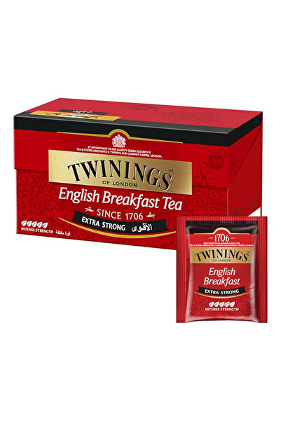 Twinings أكياس شاي أسود إنجليزي براكفاست قوي جداً (25 كيس)
