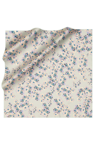 Cacharel Green 90X90 Silk Twill Scarf