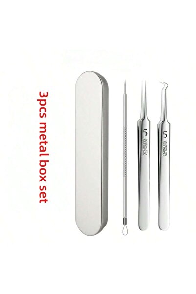 Choice4 3pcs-B 1/3/8PCS stainless steel blackhead removal tool kit, blackhead...