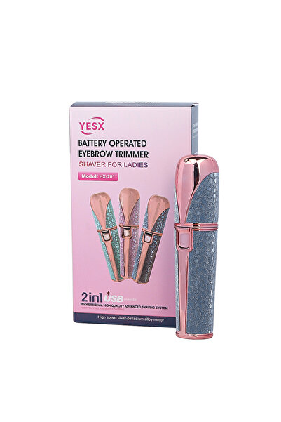 choice2 ماكينة حلاقة الوجه والحواجب 2 في 1 قابلة لإعادة الشحن من الفضة - لإزا...