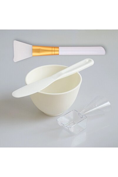 Choice8 White Set 2 3/4pcs Face Mask Brush Set Reusable Mask Mixing Bowl Faci...