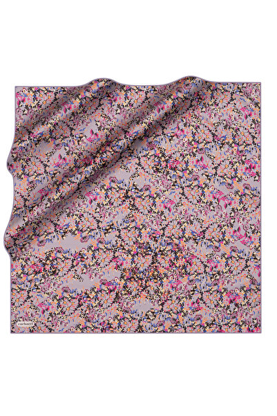 Cacharel Purple 90X90 Silk Twill Scarf