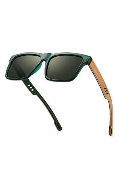 choice2 نظارات شمسية مربعة جديدة عالية الجودة من G15 HU WOOD للرجال، مستقطبة،...