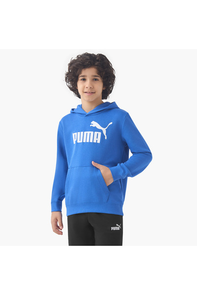 Puma Logo Print Sweatshirt with Long Sleeves