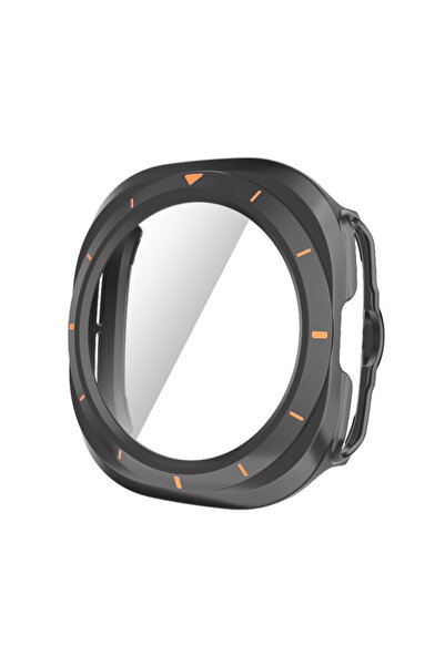 Choice11 ساعة Watch 7 Ultra مقاس 47 مم، لون تيتانيوم رمادي برتقالي، غطاء حماي...