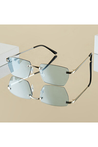 Choice Blue 1Pc Men's Fashion Glasses New Metal Square Frameless Elegant Retr...