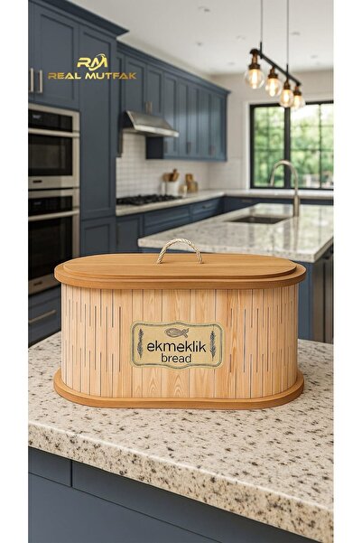 FeyzaDesign Bambu Desenli Ekmeklik, Şık ve Fonksiyonel Mutfak Aksesuarı