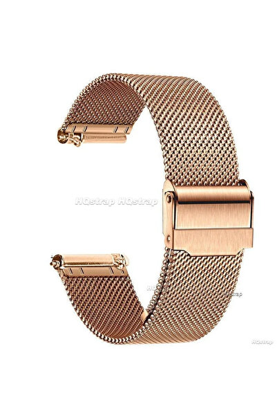 Choice28 سوار ميلانو ذهبي وردي مقاس 22 مم مزود بآلية فتح سريعة، مناسب لجميع م...