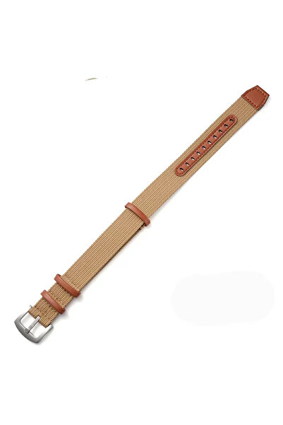 Choice25 20mm brown-silver Green Black Grey 20mm 22mm Nylon Leather Strap for...