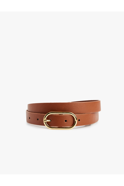 Koton Δερμάτινη ζώνη με μεταλλική πόρπη