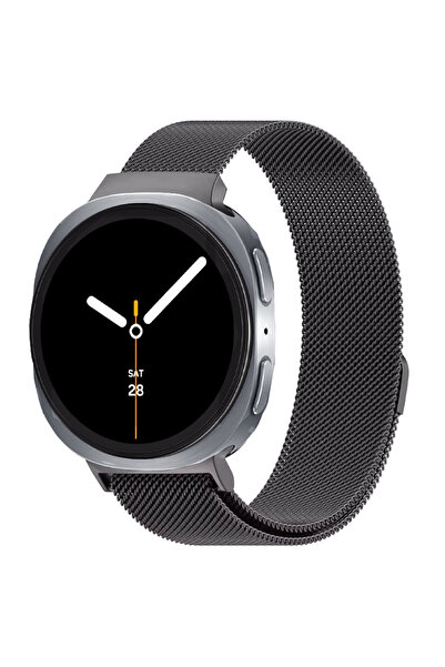 Choice13 سوار ساعة جالاكسي 8 مقاس 40 مم، لون رمادي داكن، سوار ميلانيز لوب لسا...