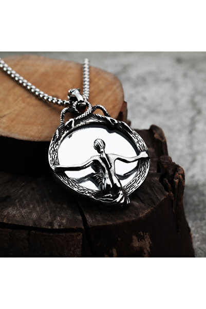 Choice Steel color Nordic retro stainless steel men's and women's pendant Got...