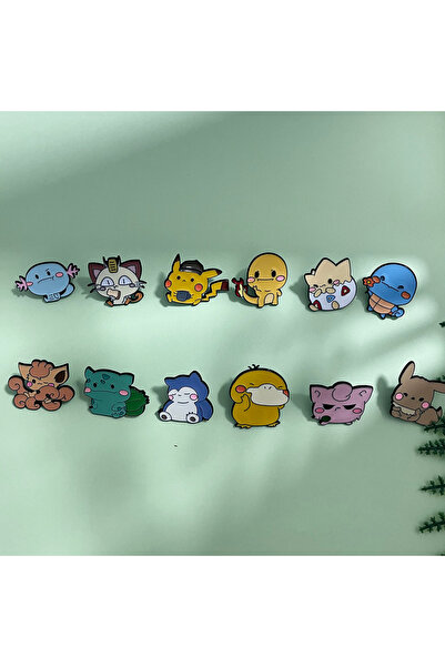 Choice1 مجموعة بروشات أنمي بوكيمون مكونة من 12 قطعة (6/12 قطعة) - تشمل تشارمن...