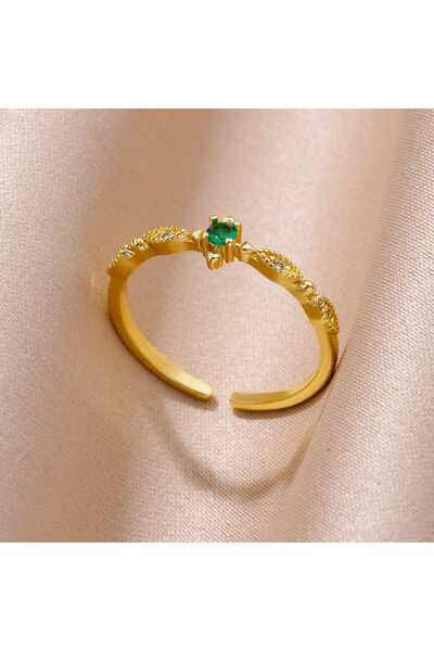 Choice1 resizable JZ5377G-2 Enamel Heart Stainless Steel Rings for Women Colo...