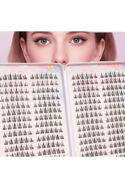 Choice مجموعة رموش صناعية كبيرة السعة من TYH-JIEMS تحتوي على 384 قطعة لتطويل ...