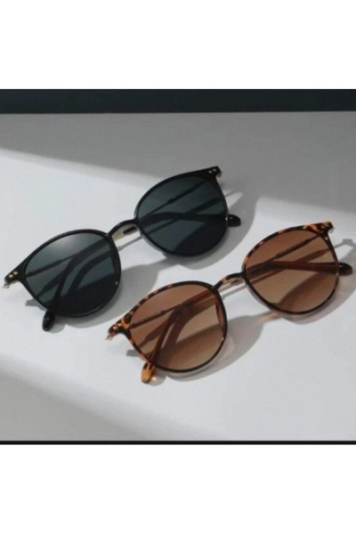 Choice نظارات شمسية سوداء نصفية، قطعتان، بتصميم عين القطة النحيفة اللطيفة للن...