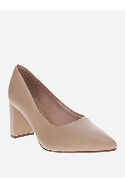 Beira Rio Solid Pointed Toe Block Heel Shoes