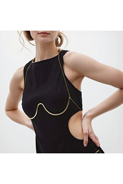 Choice حمالة صدر معدنية ذهبية اللون بتصميم أنيق، مناسبة للرقص والنوم. تتضمن ح...