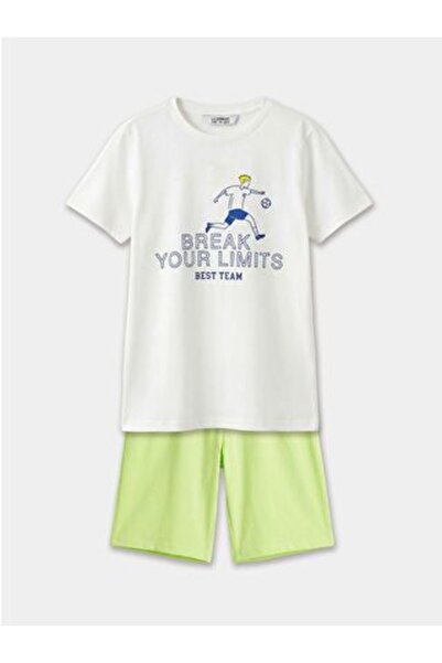 LC Waikiki Crew Neck Men's Shorts Pajama Set