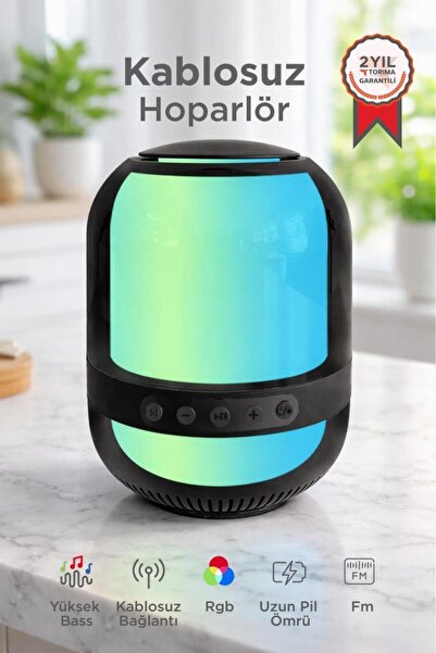 Torima Bluetooth Hoparlör Kablosuz Taşınabilir Rgb Işıklı TWS Speaker GTS-214...
