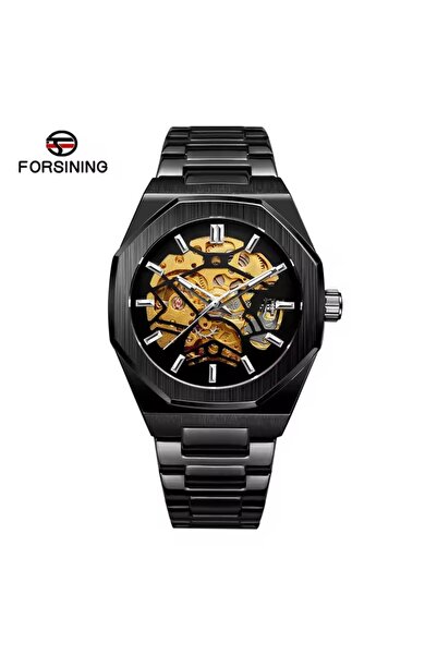 choice2 black FORSINING 344D Top Brand Luxury Skeleton Automatic Mechanical M...