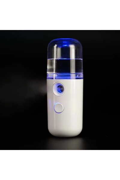 Choice مرطب هواء صغير محمول قابل لإعادة الشحن لاسلكي نانو أبيض اللون، سعة 30 ...