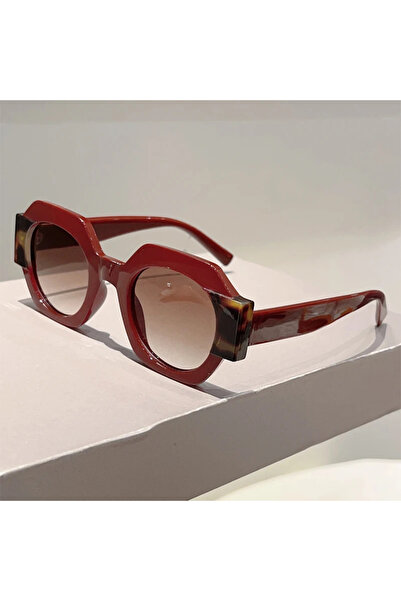 choice2 without case red-gradient tea KAMMPT Polygon Rim Sunglasses Men 2025 ...