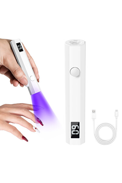 Choice1 MD0058-W Portable Handheld Mini Nail Lamp for Gel Polish Quick Dry Fl...