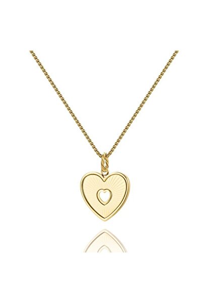 Choice1 قلادة أنيقة على شكل قلب من الفولاذ المقاوم للصدأ للنساء، بتصميم كلاسي...