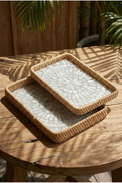 ACAR Palma Rectangular Bamboo Presentation Tray Set