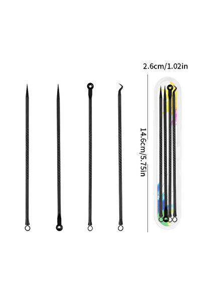 Choice3 مجموعة إبر سوداء لإزالة حب الشباب والرؤوس السوداء، مكونة من 4 قطع، لل...