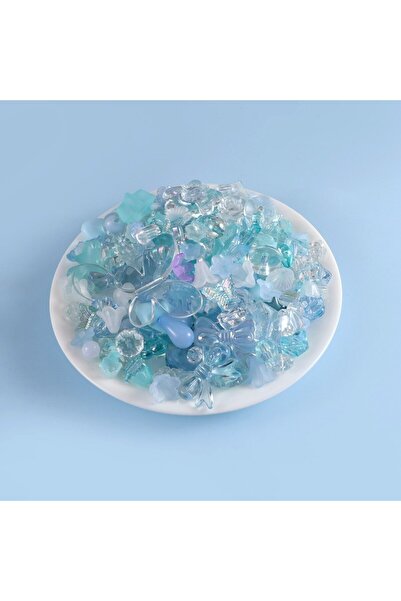 Choice8 Blue 1bag Mixing Style Candy Color Acrylic Beads For DIY Handmade Bra...