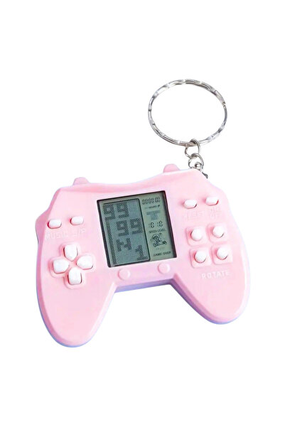 ydn Pilli Mini Oyun Konsolu Atari Anahtarliklı Tetris Pembe 6x5 cm