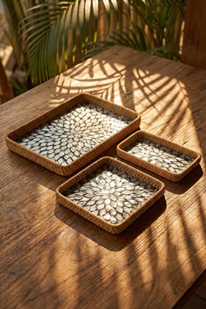 ACAR Palma 3-Piece Bamboo Presentation Tray Set