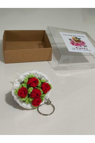 Momsada Flower Bouquet Keychain |   Handmade Amigurumi Bouquet Keychain