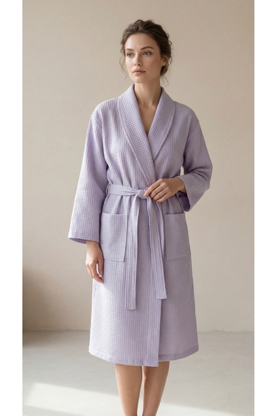 Minteks 100% Cotton Unisex Pique Bathrobe