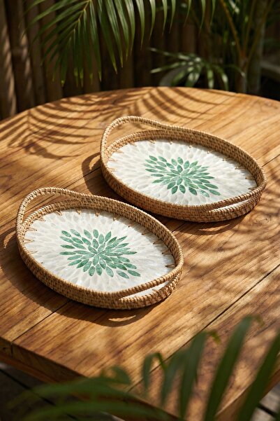 ACAR Palma Oval Bamboo Presentation Tray Set