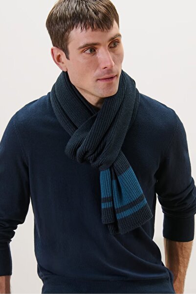 Tchibo Men Knitted Scarf, Navy
