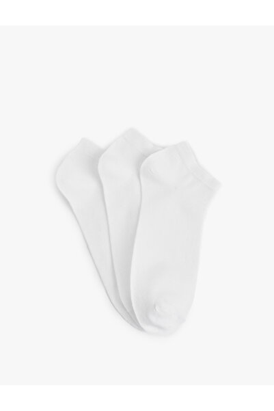 Koton Basic Cotton 3-Piece Booties Socks Set