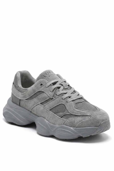 Lufian Mark Men's Leather Sneaker Shoes Black