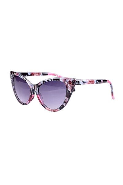DYSTYLE Cat Eye Sunglasses with Floral Frame