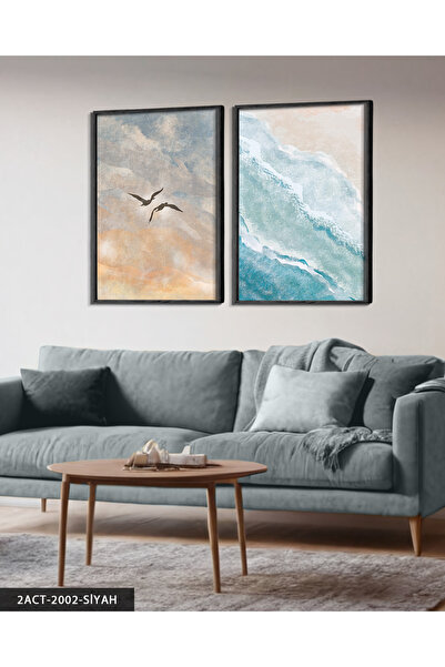 Evinemoda Nebo i plaža, dvodelna slika u drvenom okviru ACT