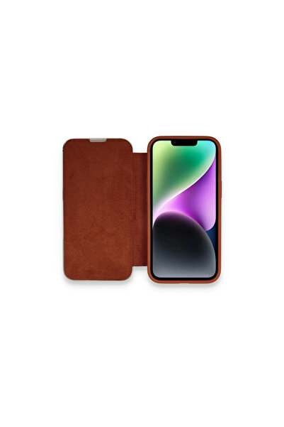 eco port حافظة آيفون 13 برو مع غطاء دولبين - بني