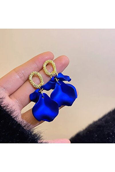 choice2 blue Colorful Petal Earrings for Women Retro Fashion Soldi Color Flow...