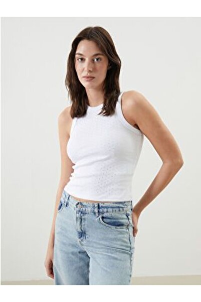 LC Waikiki Women's Athlete with Crew Neck Stones